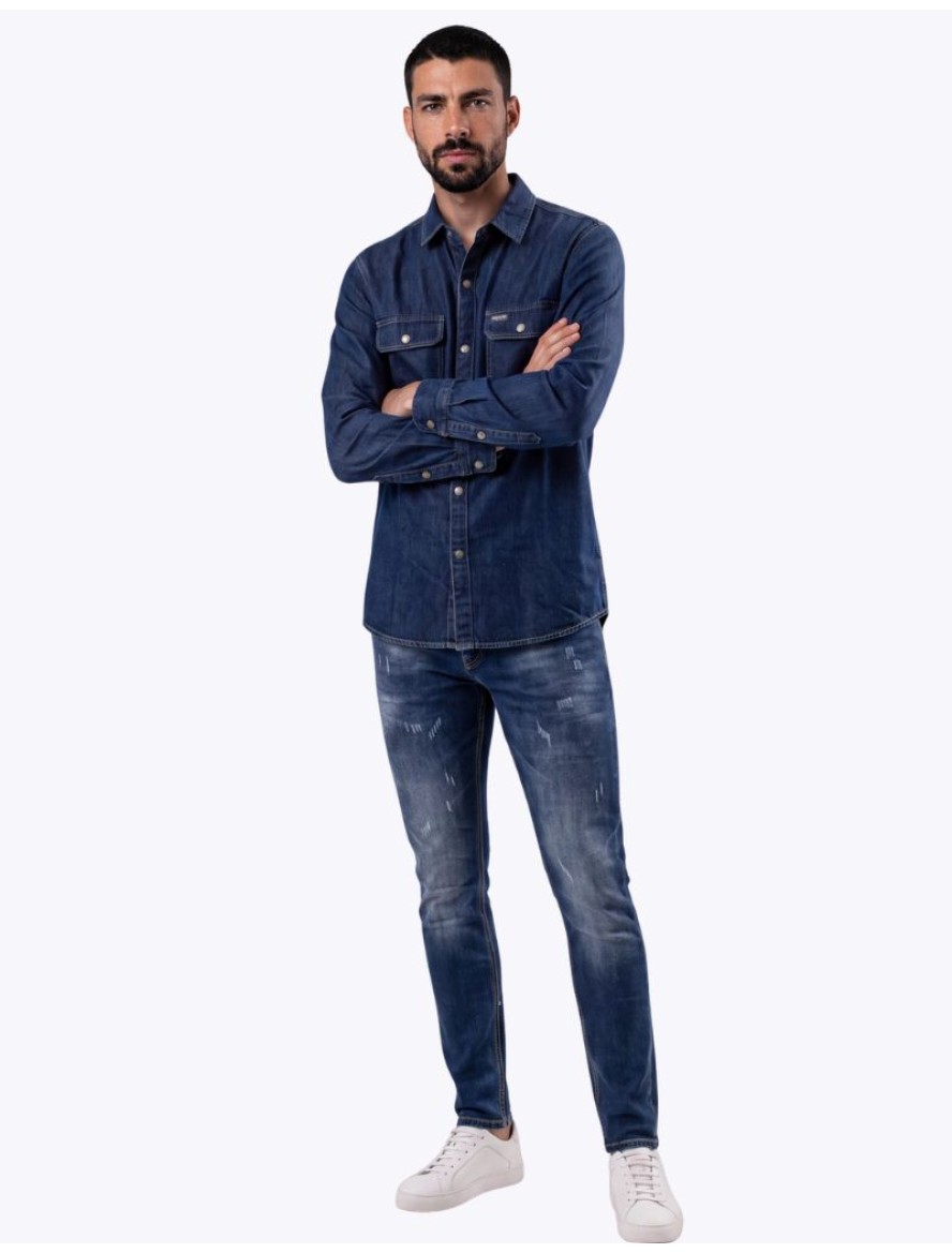 ΠΟΥΚΑΜΙΣΟ ΤΖΙΝ REGULAR FIT ΑΝΔΡΑΣ
