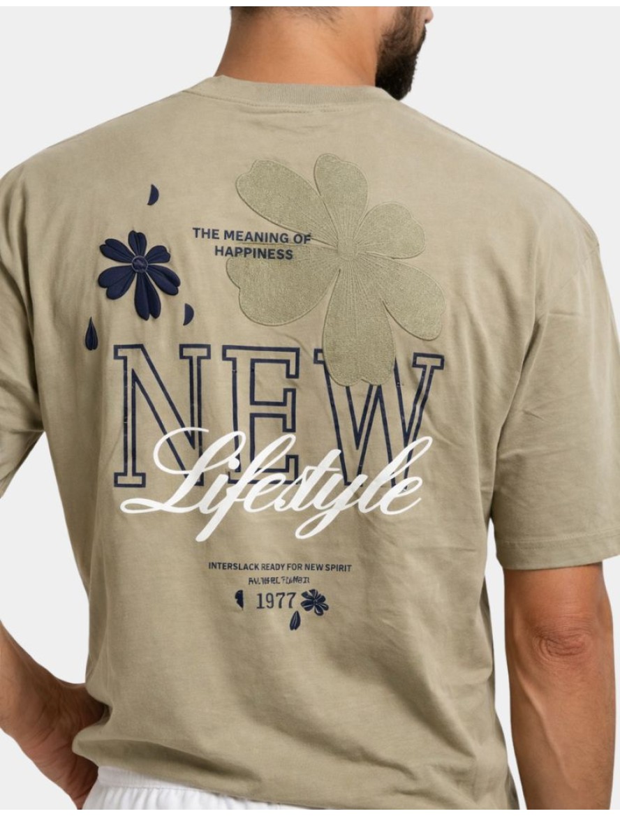 T-SHIRT HAPPINESS ΜΠΛΟΥΖΑ