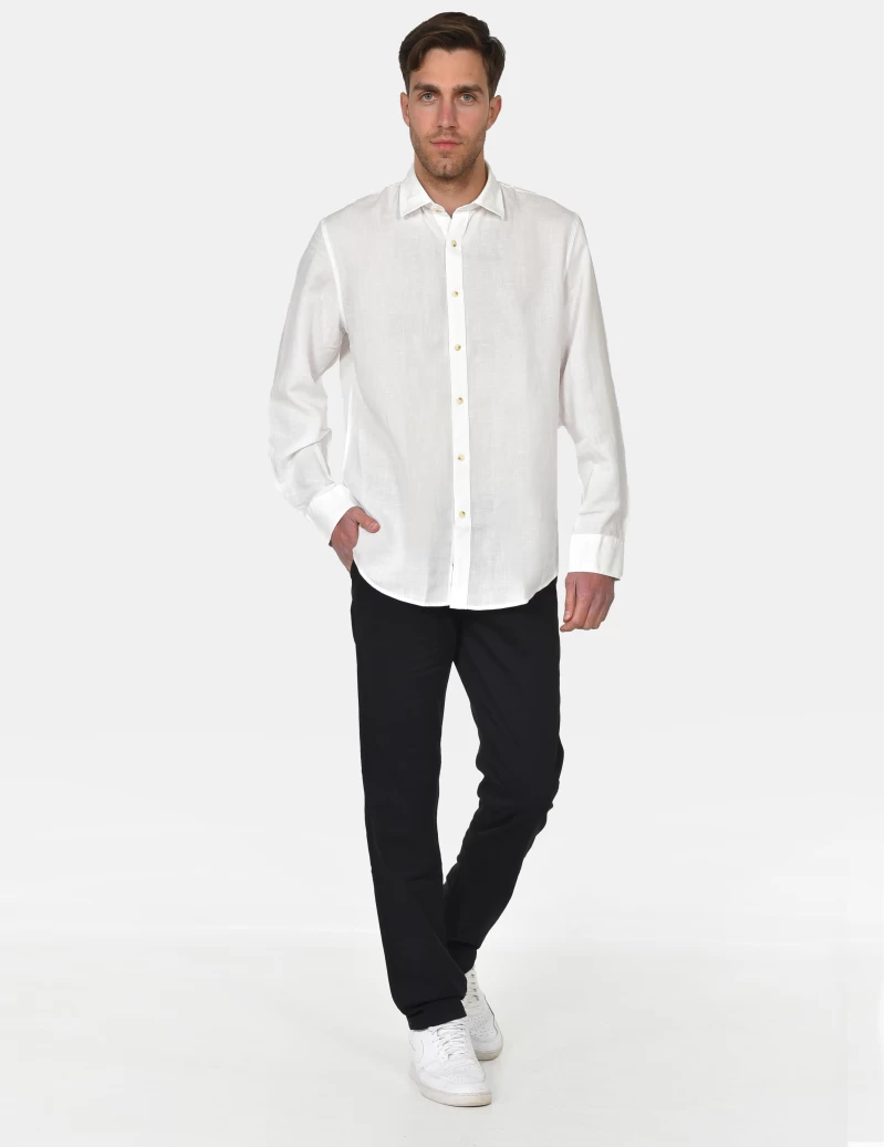 ΠΟΥΚΑΜΙΣΟ ΛΙΝΟ ΜΟΝΟΧΡΩΜΟ