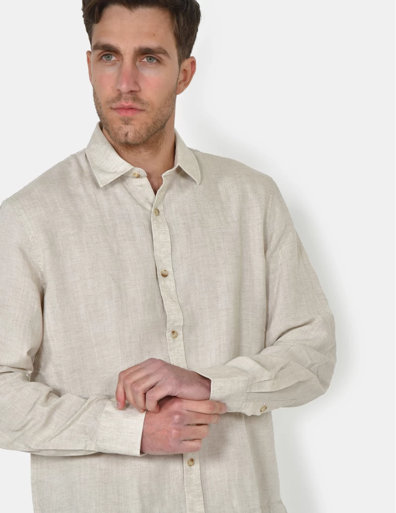 ΠΟΥΚΑΜΙΣΟ ΛΙΝΟ ΜΟΝΟΧΡΩΜΟ