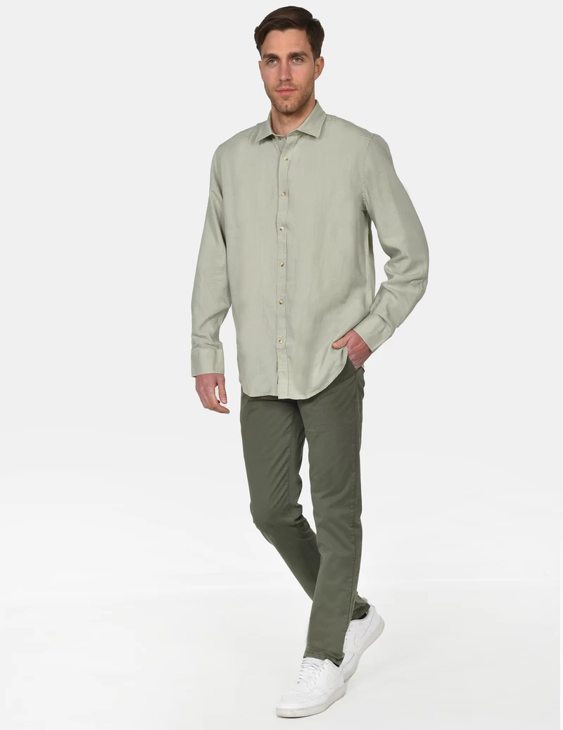 ΠΟΥΚΑΜΙΣΟ ΛΙΝΟ ΜΟΝΟΧΡΩΜΟ