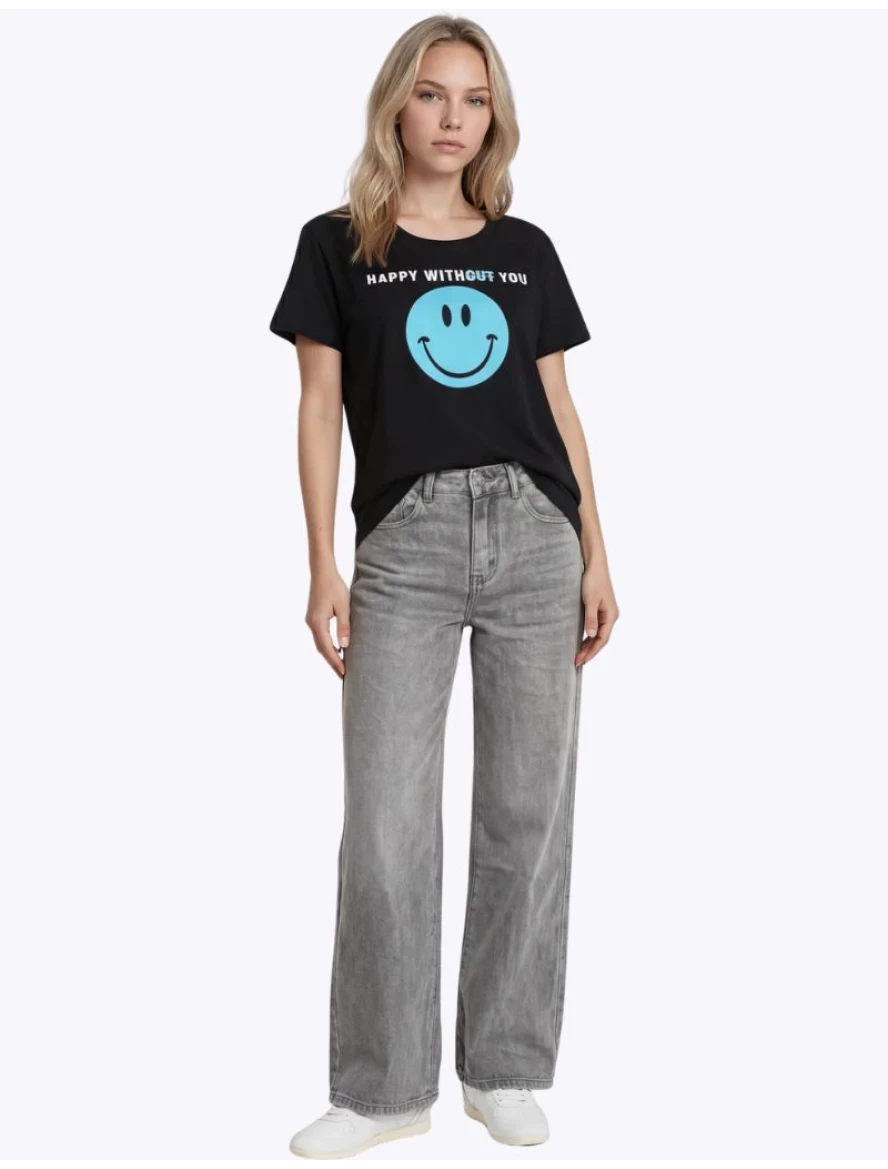 T-SHIRT HAPPY ΓΥΝΑΙΚΑ