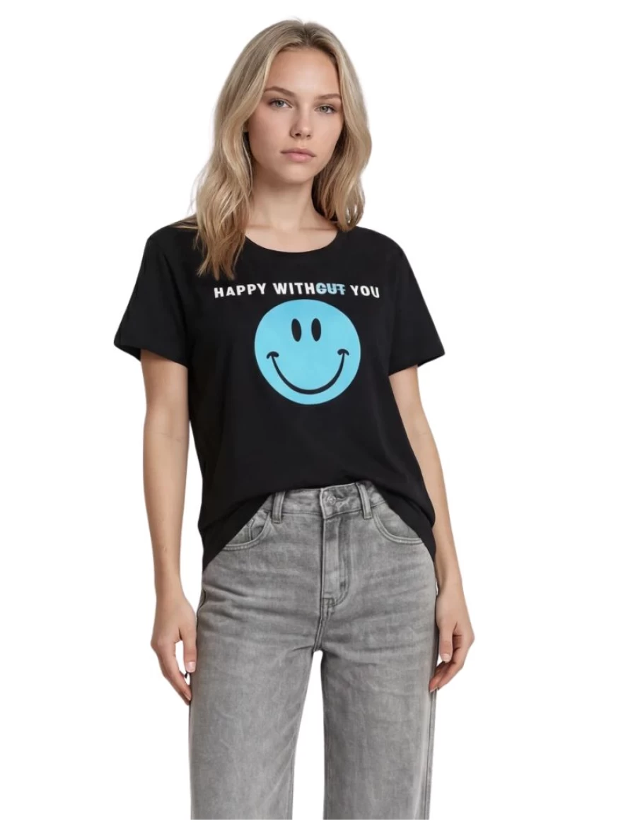 T-SHIRT HAPPY ΓΥΝΑΙΚΑ