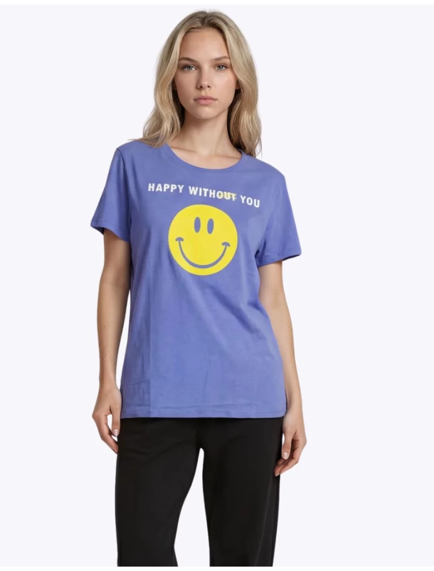 T-SHIRT HAPPY ΓΥΝΑΙΚΑ