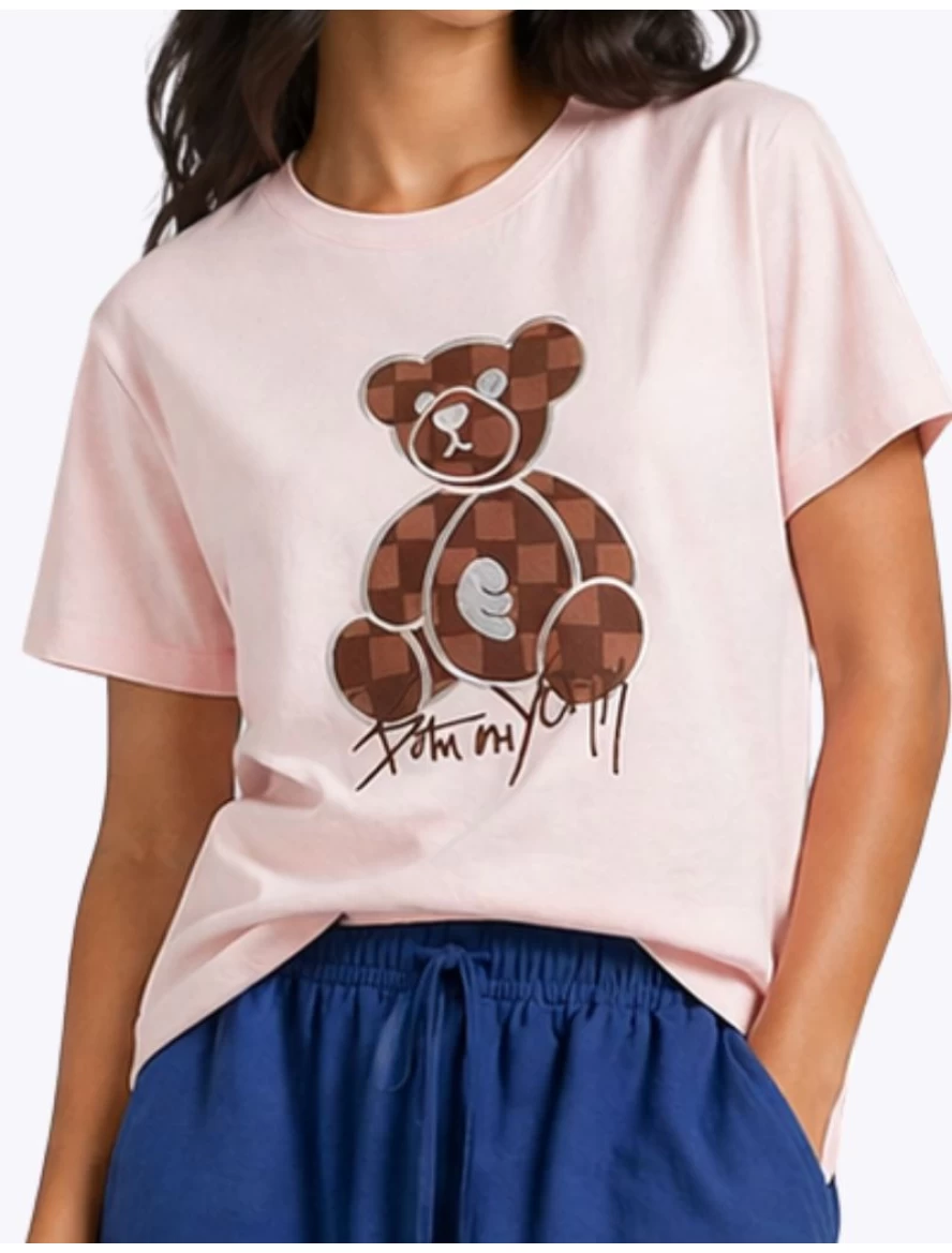 T-SHIRT ΑΡΚΟΥΔΑΚΙ ΓΥΝΑΙΚΑ